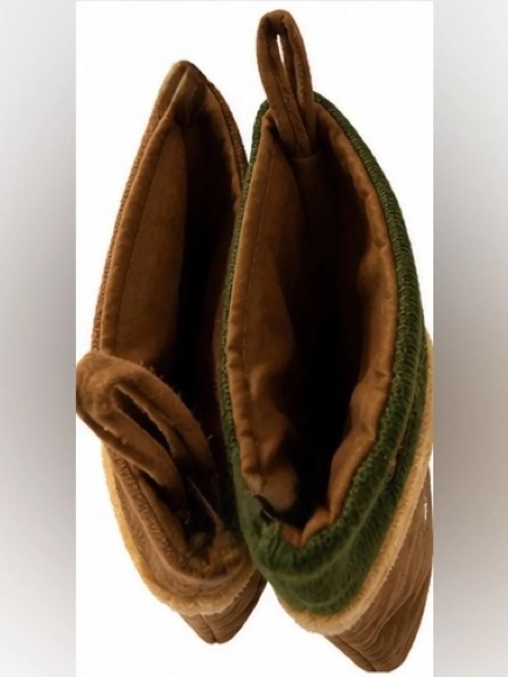 Handmade Rustic Artisan Christmas Stocking Set 2 Woodland Moose & Snowman Luxury